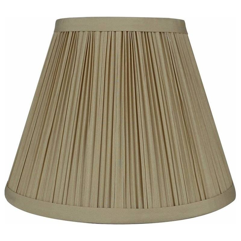 Softback Mushroom Pleated Lamp Shade, 5 inch Top, 9 inch Bottom, 7 inch Slant - Single - Tan