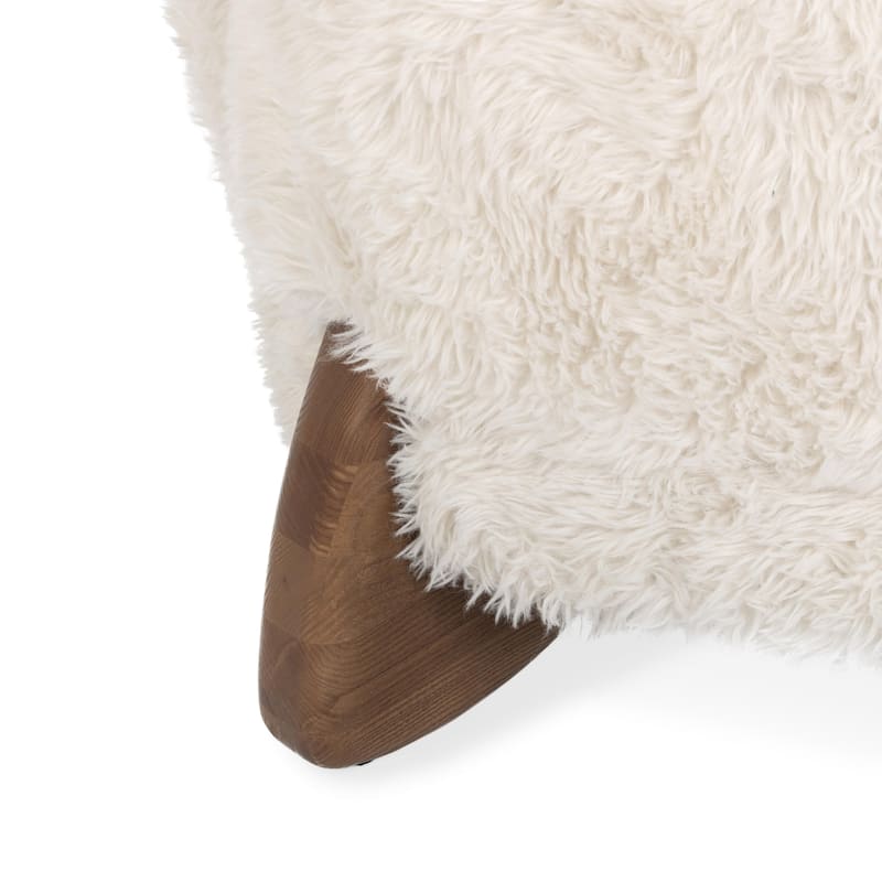 Classic Home Riya Upholstered Fabric Plush Accent Chair