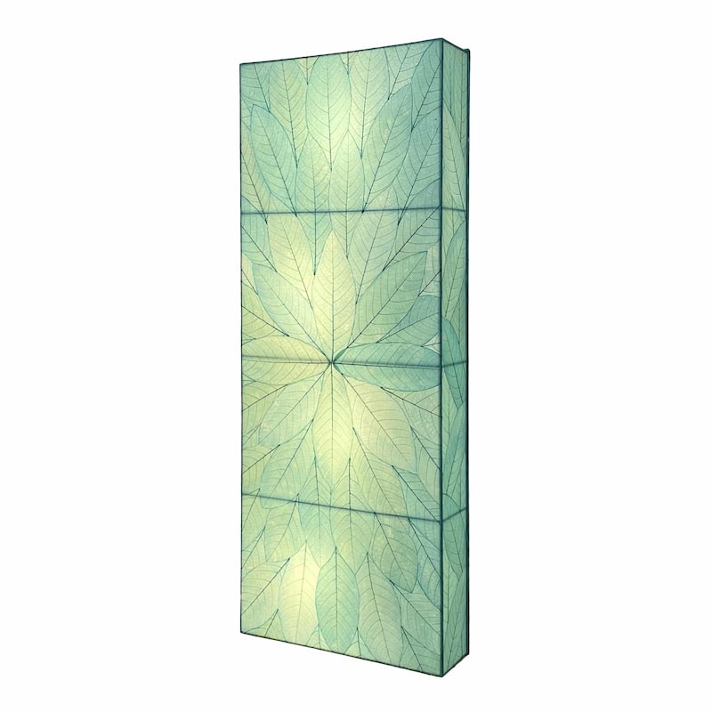 Eangee Handmade Sunburst Panel Wall Lamp, Cocoa Leaves Shade, 22 x 6 x 58 in. - 22 x 58 x 6 in