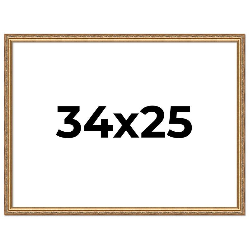 34x25 Frame Red Solid Wood Picture Frame Width 1.75 Inches | Interior Frame Depth 1 13/16 Inches