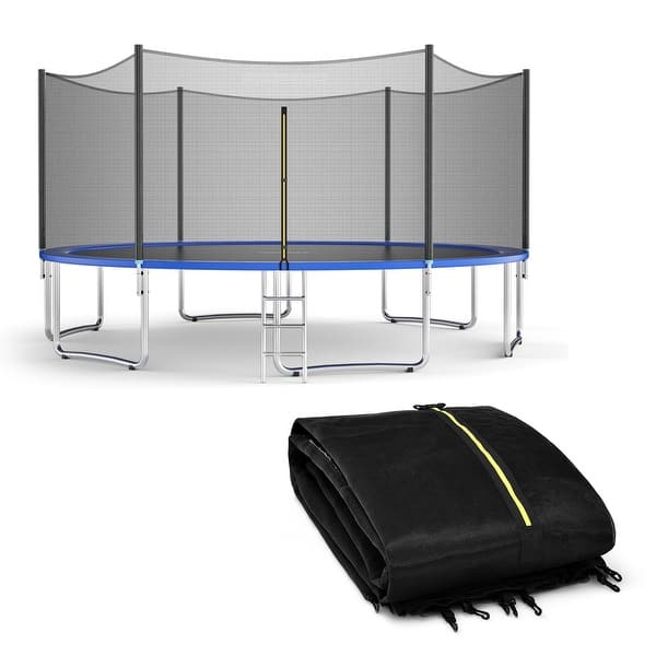 slide 2 of 10, 8FT/10FT/15FT Trampoline Safety Net Replacement Protection Enclosure