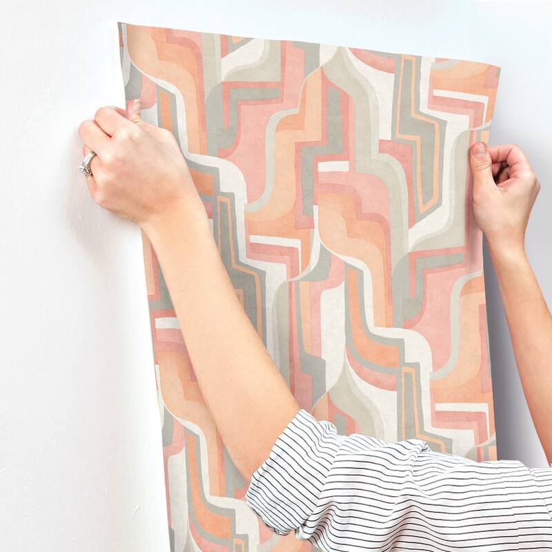 A-Street Prints Tulum Coral Surreal Shapes Wallpaper