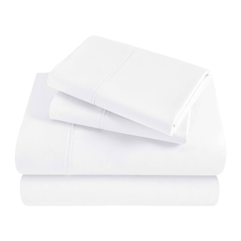 Superior Egyptian Cotton 300 Thread Count Solid Deep Pocket Sheet Set