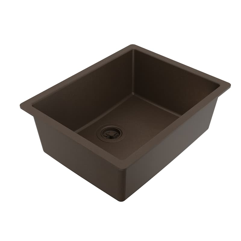 Karran Undermount 24.38 in Single Bowl Quartz Kitchen Sink