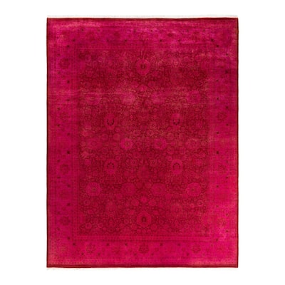 Overdyed, One-of-a-Kind Hand-Knotted Area Rug - Pink - 8' 2" x 10' 3"