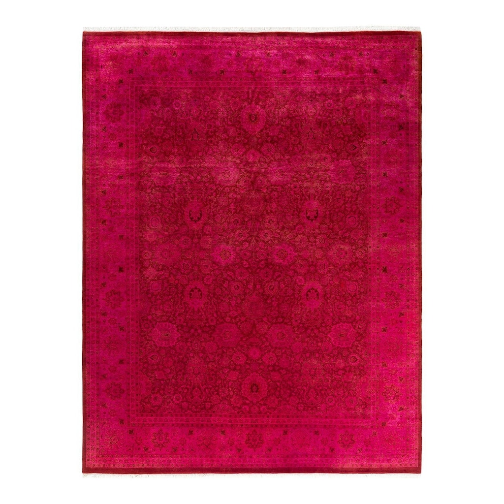 Overdyed, One-of-a-Kind Hand-Knotted Area Rug - Pink - 8' 2" x 10' 3"