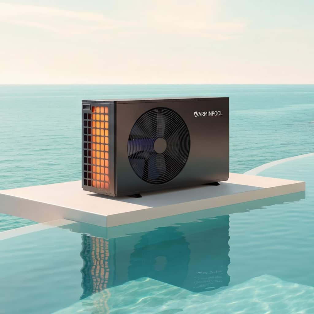 Electric Pool Heat Pump 30000 BTU Pool Heater for 8000 Gallon Pools with WiFi Control - 35.51"L x 13.88"W x 21.98"H