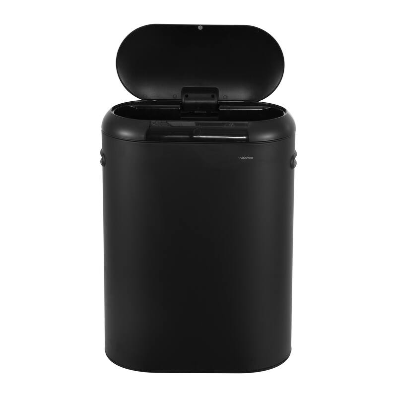 happimess Robo Kitchen 13.2-Gallon Slim Oval Motion Sensor Touchless Trash Can with Touch Mode