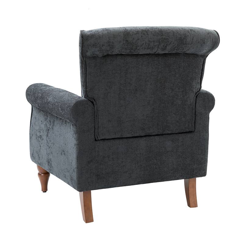 Indiges Comfy Upholstered Accent Armchair with Tufted Back Set of 2 for Bedroom Reading Office