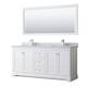 Option White / White Carrara Marble Top / Polished Chrome