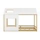 preview thumbnail 8 of 7, White/Natural Modern Twin Size Pine Wood House Bed with Roof and Window, Sturdy Construction