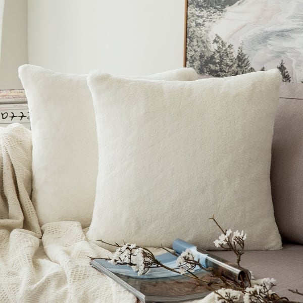 Feather Down in Cotton Cover Decorative Pillow Insert, Lush Decor