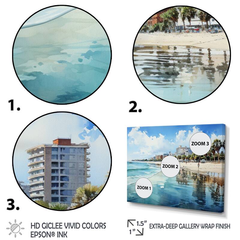 Designart "Myrtle Beach South III" Nautical & Beach Wall Art Prints