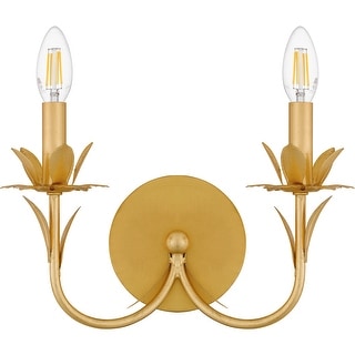 Maria 2-Light Gold Leaf Wall Sconce