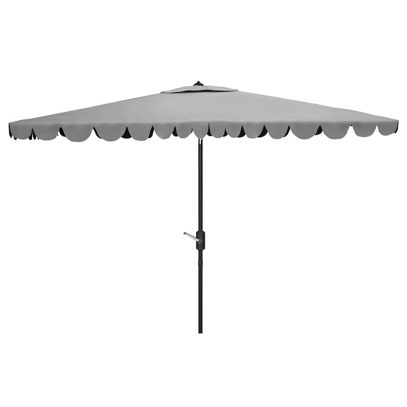 SAFAVIEH Outdoor Living Venice 6.5 x 10-foot Rectangular Crank Umbrella