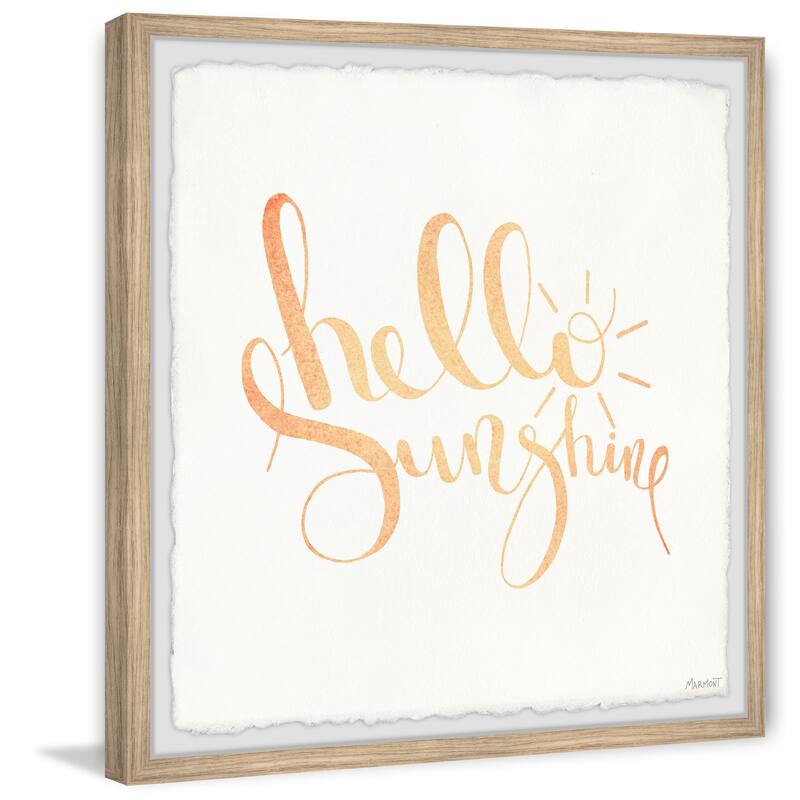 Hello Sunshine II Framed Wall Art, Elegant Home Touch - Sophisticated Artwork for Refined Décor