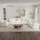 preview thumbnail 116 of 162, Cloud Chenille Upholstered Modular Sectional Sofa with DIY Combination Design White 3-Seater Sofa+2-Seater Sofa+Accent Chairs