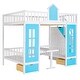preview thumbnail 12 of 50, Full-Over-Full Bunk Bed with Changeable Table