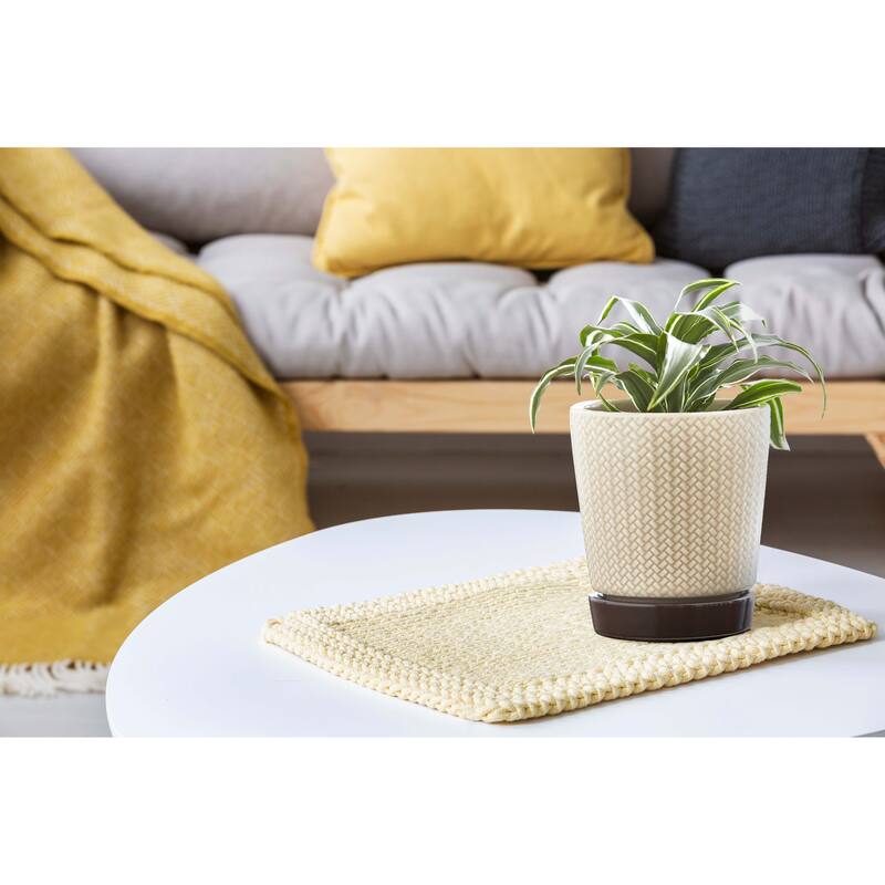 Southern Patio Alice Ceramic Indoor Pot Planter, 2-Pack - 8" Diameter (2-pack)