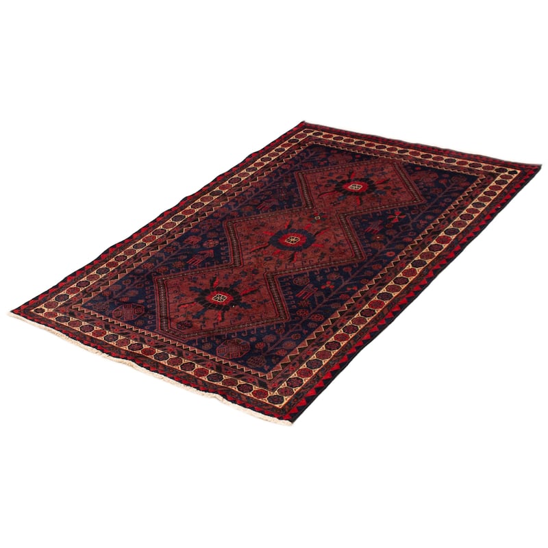 ECARPETGALLERY Hand-knotted Konya Anatolian Navy Wool Rug - 4'9 x 7'1