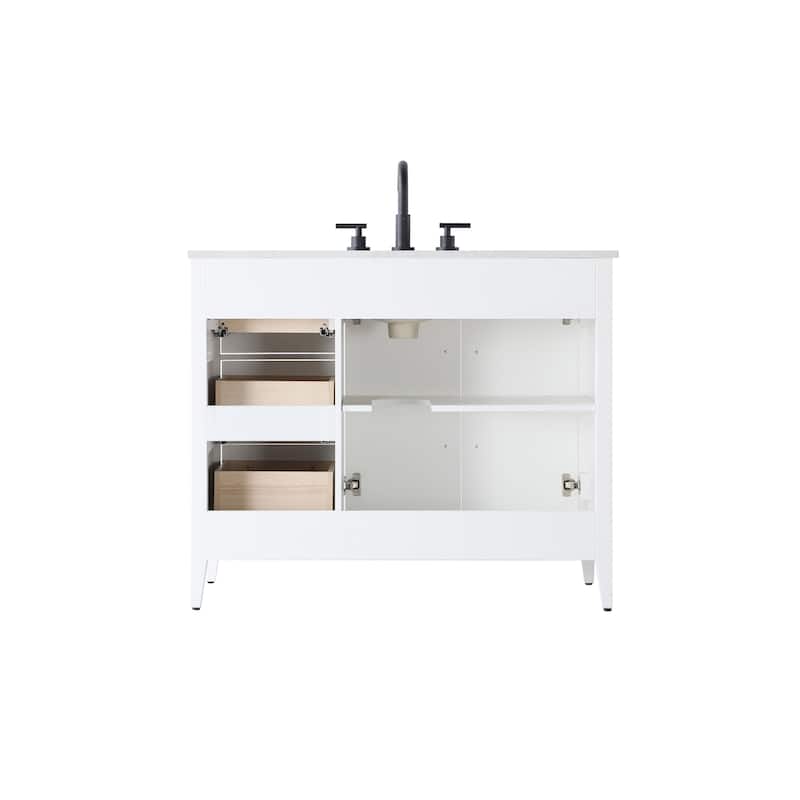 Elegant Lighting VF29342 Millie 42" Free Standing Single Basin Vanity