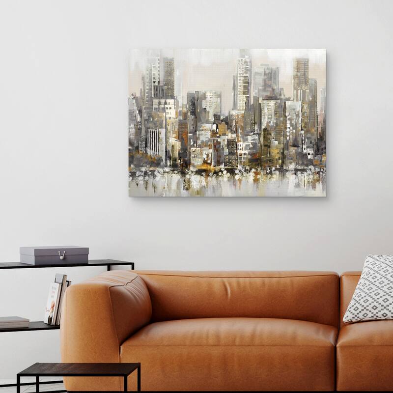 Urban Focus Gold by Studio Arts Canvas Art Print