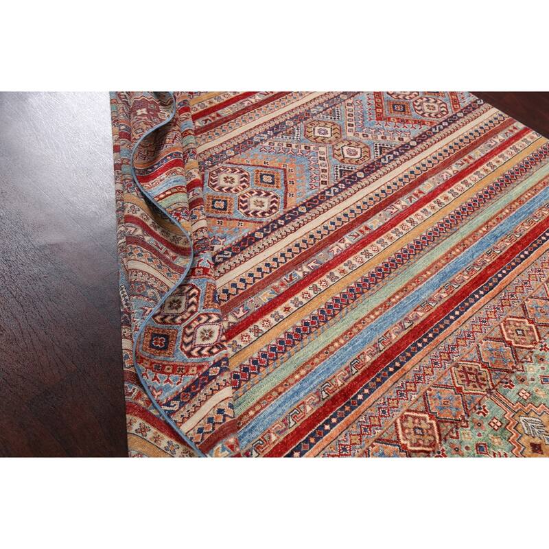 Vegetable Dye Super Kazak Oriental Wool Area Rug Hand-knotted Carpet - 6'7" x 9'8"