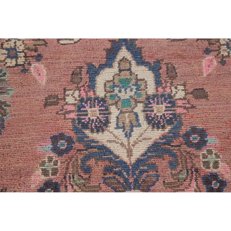Hamedan Persian Vintage Rug Hand-Knotted Wool Carpet - 6'9"x 10'0"