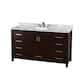 Option Espresso / White Carrara Marble Top / Brushed