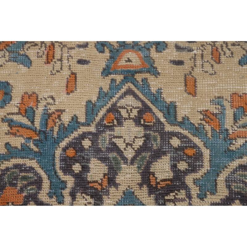 Tabriz Persian Vintage Rug Handmade Traditional Wool Carpet - 6'7"x 9'10"