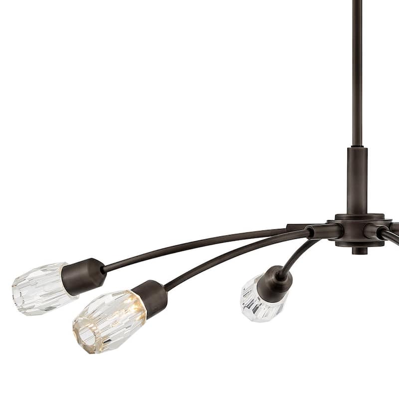 Fredrick Ramond FR33326 Atera 6 Light 45" Wide LED Crystal Sputnik