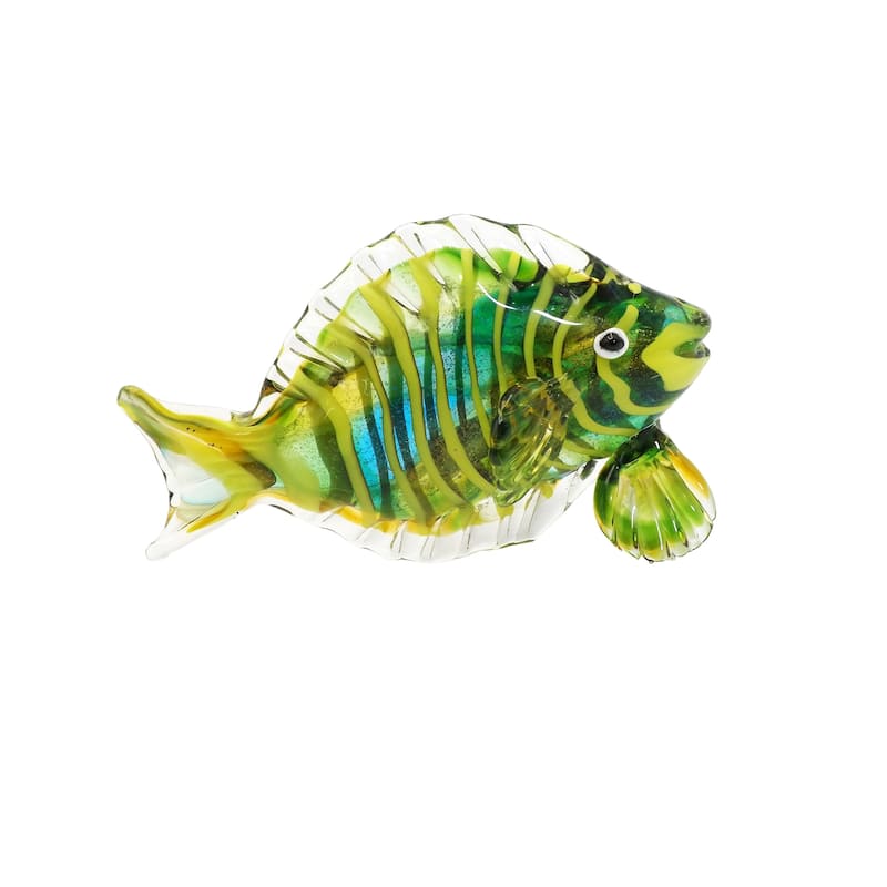 6.5 IN Tall Varadero Handcrafted Art Glass Fish Figurine