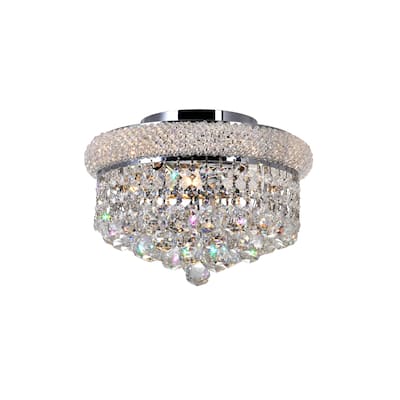 Empire 3 Light Flush Mount With Chrome Finish