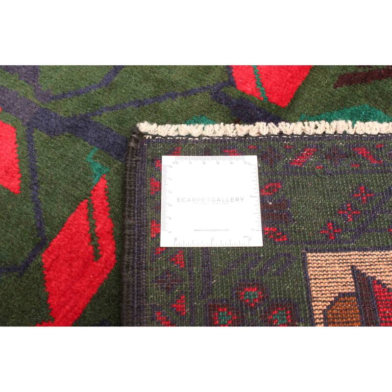 ECARPETGALLERY Hand-knotted Teimani Dark Green Wool Rug - 2'9 x 4'4