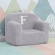preview thumbnail 4 of 2, Personalized Monogram Cozee Sherpa Chair - Customize with Letter F - Foam Kids Chair for Ages 18 Months and Up