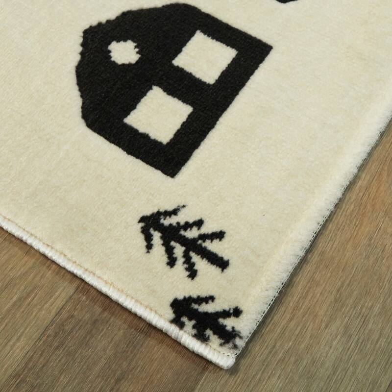 Mod-Tod Train Town Kids Area Rug