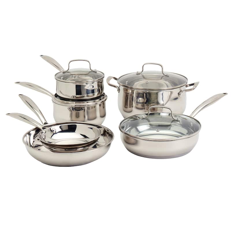 Denmark 10pc Stainless Steel Cookware Set - Silver - 10 Piece