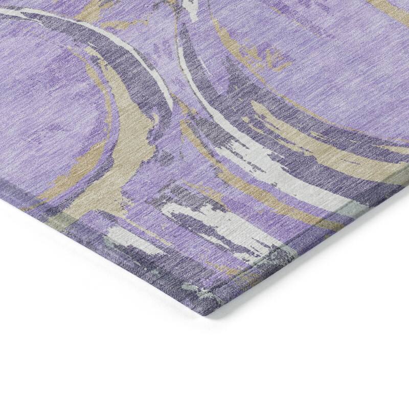 HomeRoots Geometric Transitional Rectangle Outdoor Rug