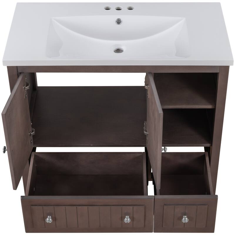 36" Bathroom Vanity with Solid Wood Frame