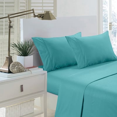 Home Sweet Home Dream Greek Key Embossed Bed Sheet Set