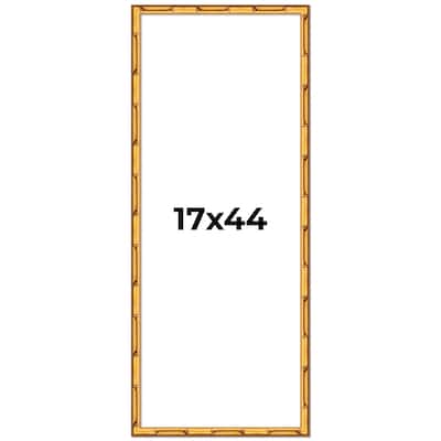 17x44 Frame Gold Bamboo Picture Frame Modern Photo Frame Includes UV Acrylic Shatter Guard Front Acid Free Foam Backing Board