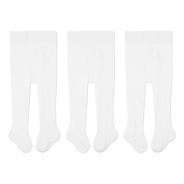 slide 2 of 6, CozyWay Cable Knit Leggings, 3 pair, white - Multi