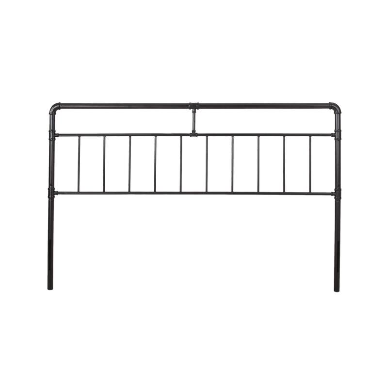 Industrial Iron Pipe King Size Headboard with Black Finish - Stylish Bedroom Accent