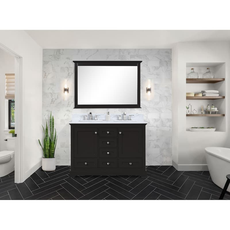 Dukes 48 in. W x 22 in. D Espresso Double Bath Vanity