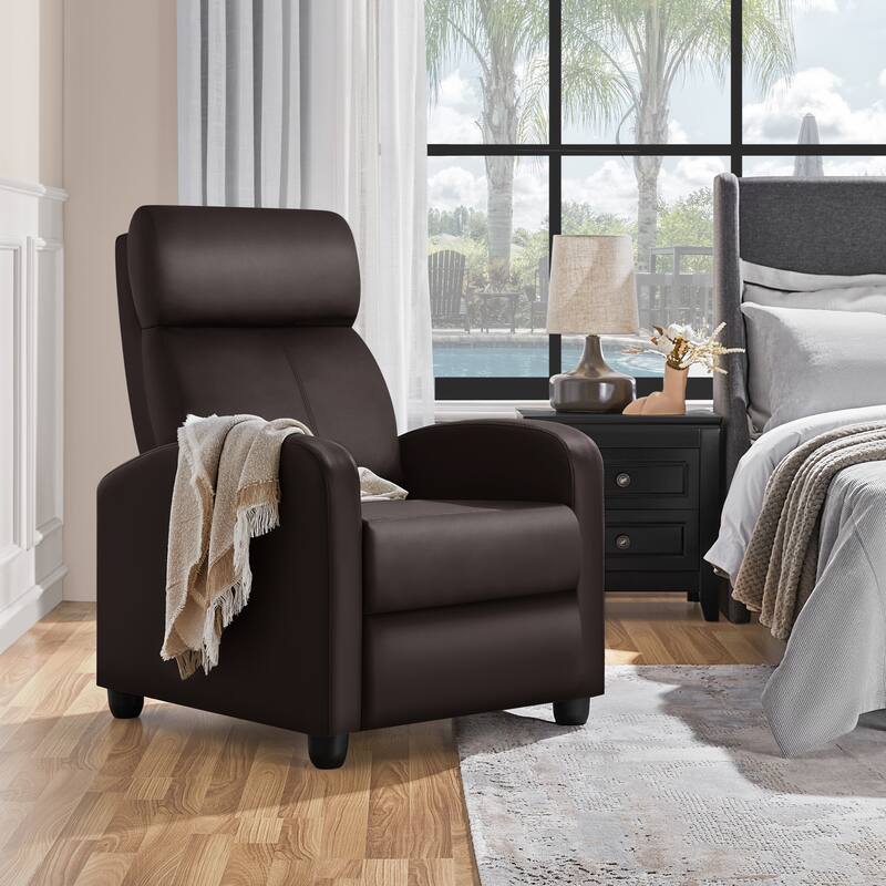 Yaheetech Recliner Chair PU Leather Adjustable Reclining Chair Sofa