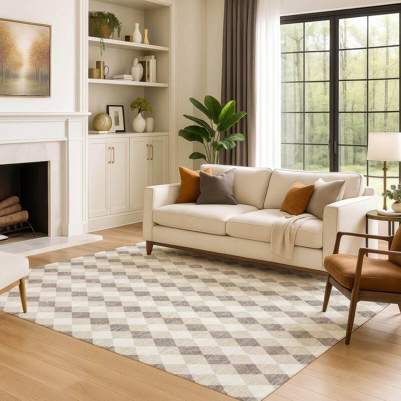 Premium Washable Super Soft Argyle Mayfield Rug