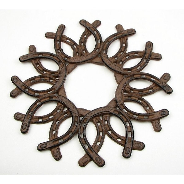 Cast Iron Horseshoe Wreath