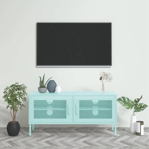 vidaXL TV Cabinet 41.3"x13.8"x19.7" Steel - 41.3" x 13.8" x 19.7"