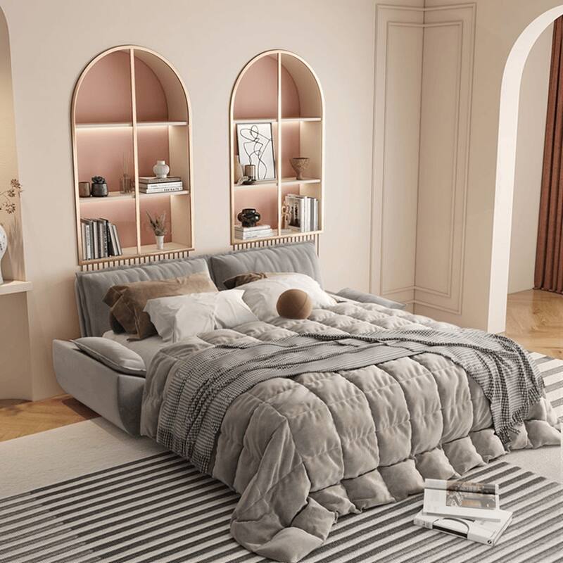 Convertible Sleeper Sofa Multi-Functional Velvet Loveseat Bed