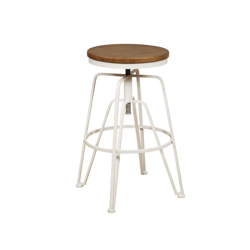 Aimes Wood and Metal 25-29 Inch Adjustable Stool